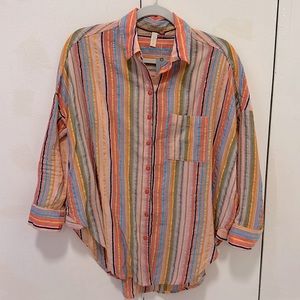 Pilcro by Anthropologie striped collared shirt